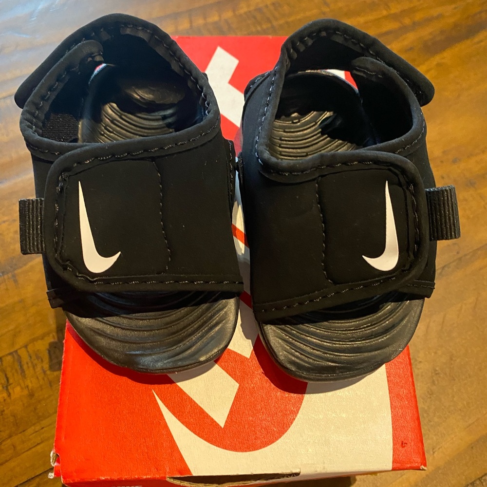 Nike Sunray Baby Sandals - Black & White